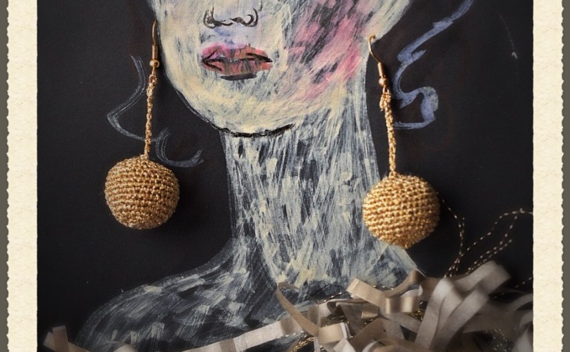 Glitter ball earrings