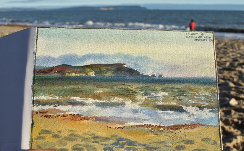 Silvery winter sketching